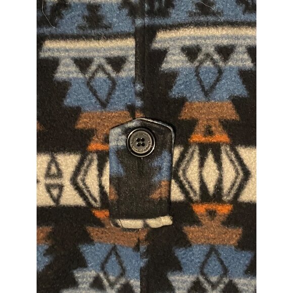 JouJou Tribal Pattern Small Fleece Double-Breasted Lined Peacoat Jacket Aztec - Picture 13 of 14